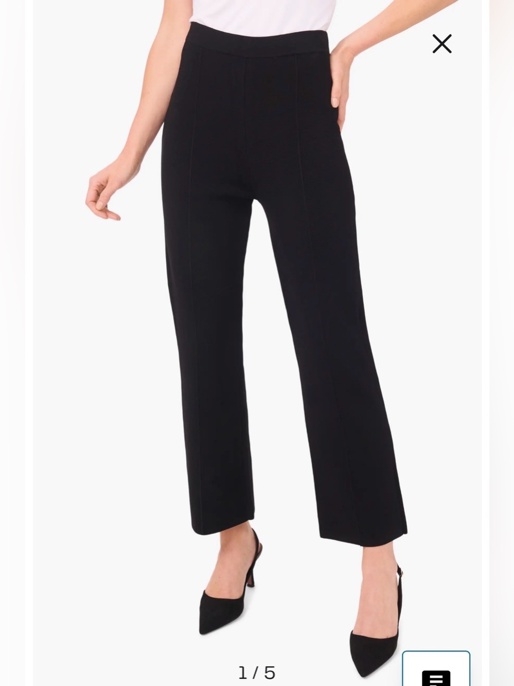 NWOT- Halogen Knit Pants, Rich Black, size Large